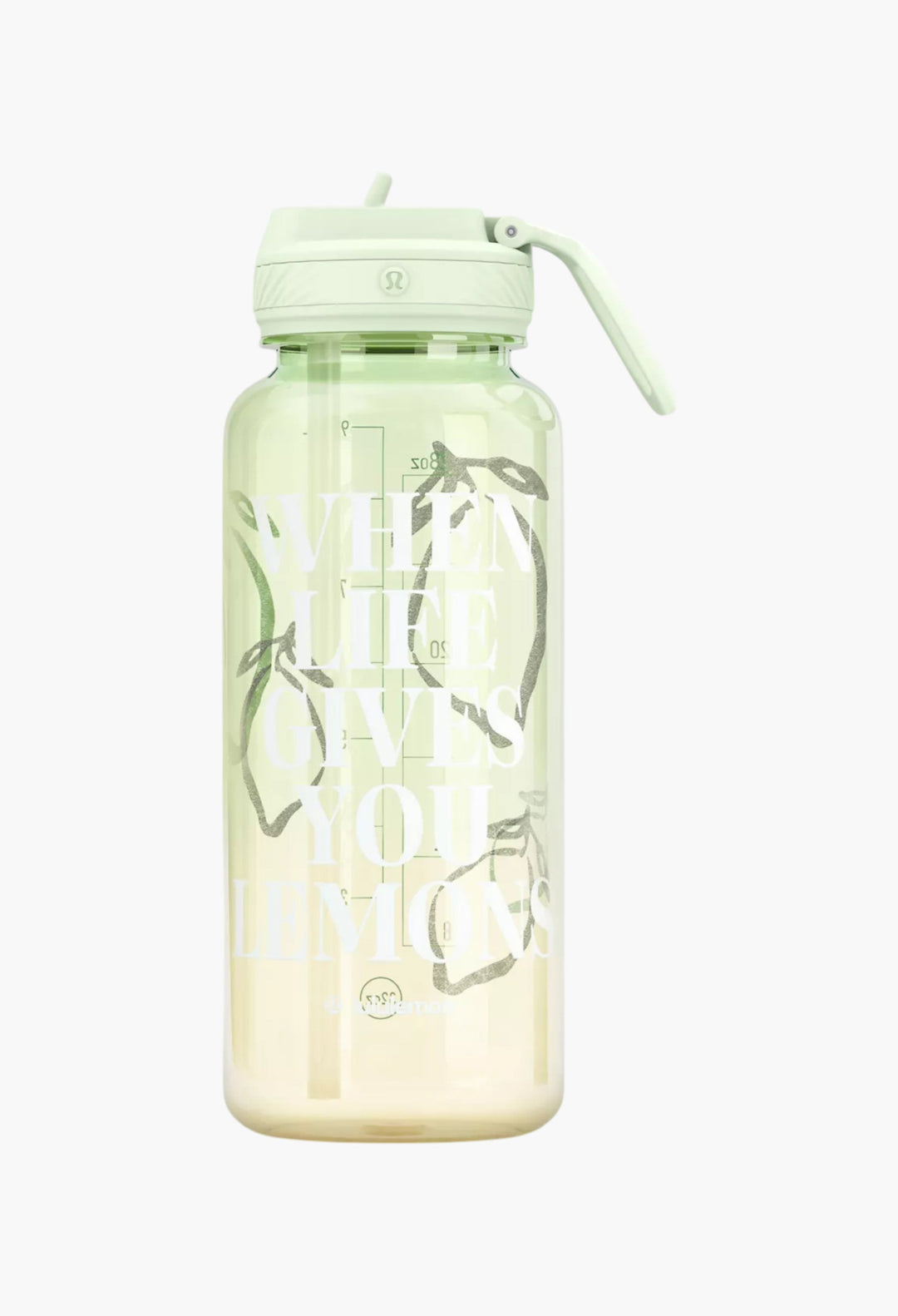 Back to Life Sport Bottle 32oz Straw Lid Lemons Quote - GLAM MODA