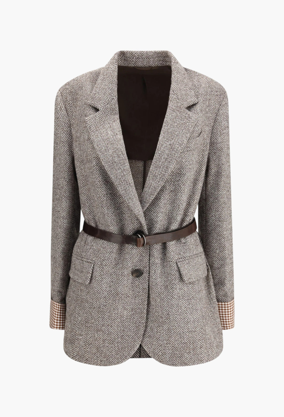 Patterned Wool Jacket - GLAM MODA