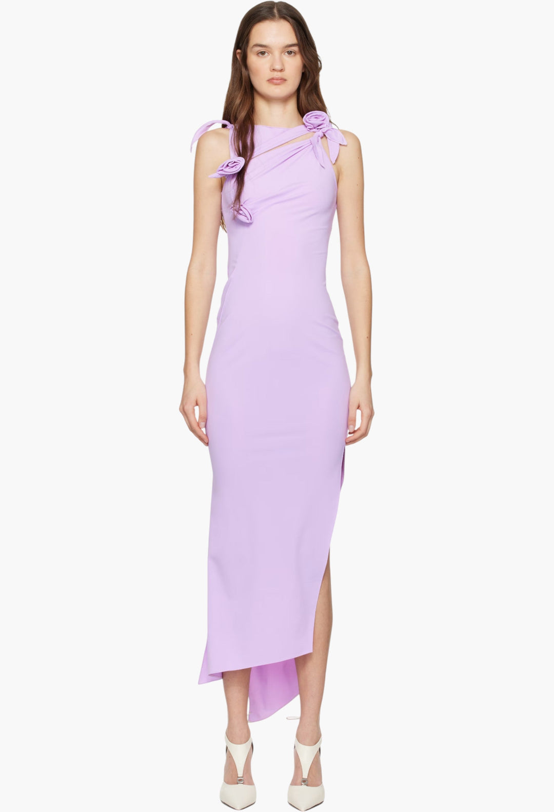 Purple Flower Maxi Dress - GLAM MODA