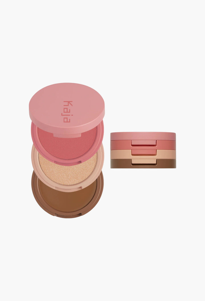 Face Bento Cream Bronzer, Powder Blush & Highlighter Sculpting Trio - GLAM MODA