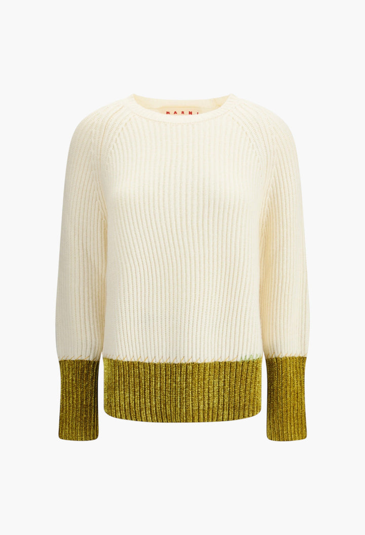 Color block wool Sweater