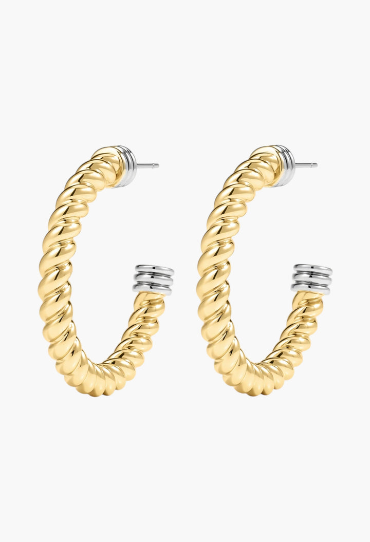 The Sierra Rope Hoops - Silver - GLAM MODA