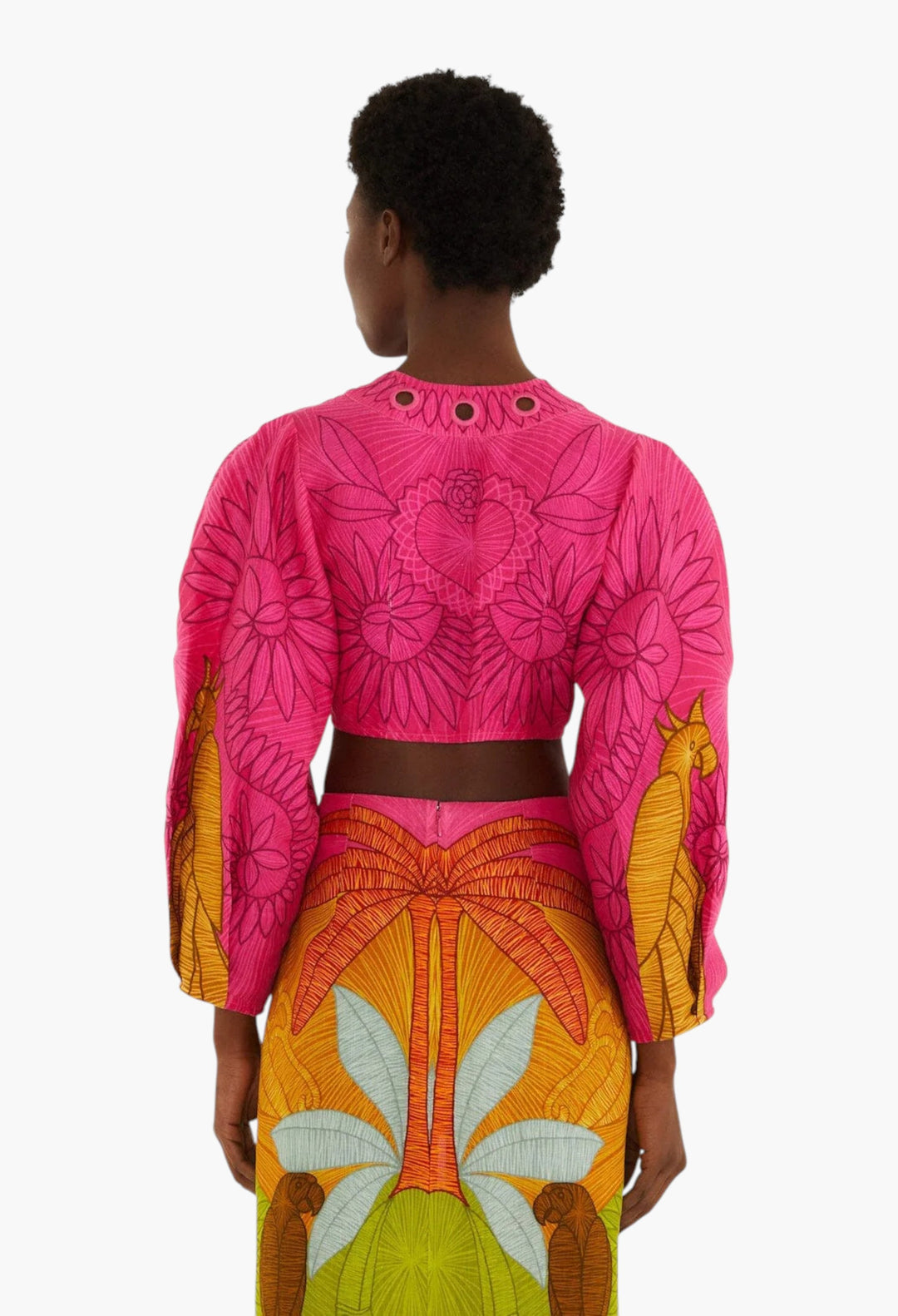 Multicolor Usiacuri Eyelet Blouse - GLAM MODA