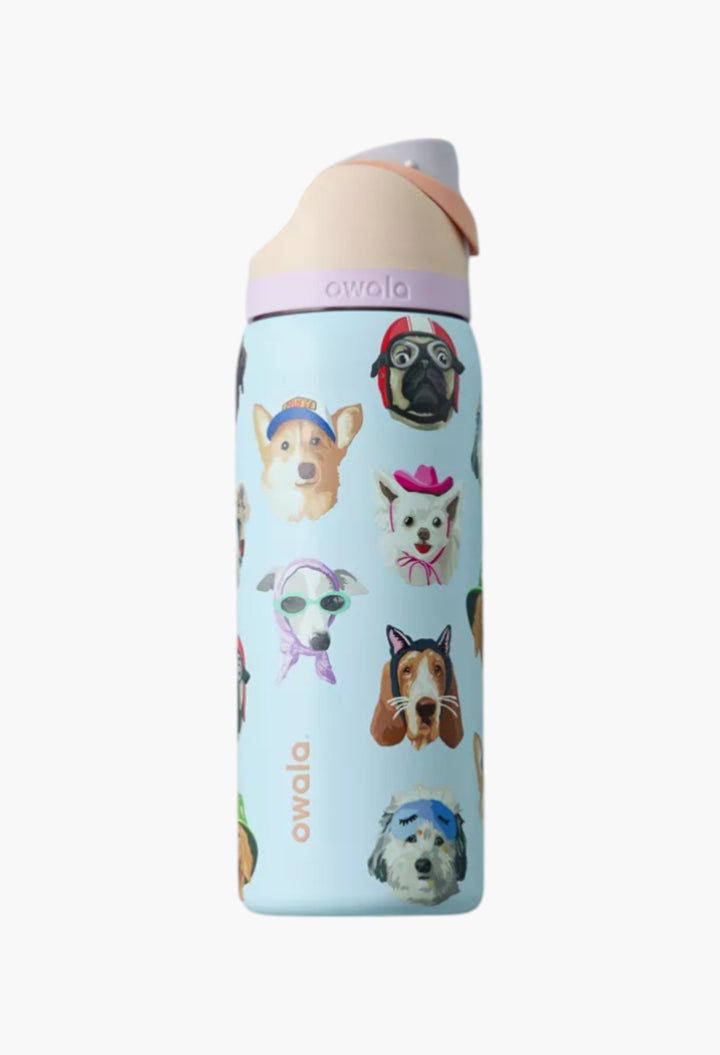 Owala UO Exclusive Dog Collage FreeSip 32 oz Water Bottle - GLAM MODA