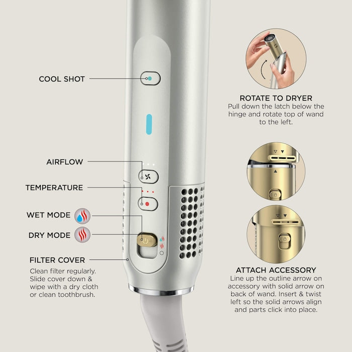 Shark Glam™ Ceramic & Powerful Air Styling & Drying System - GLAM MODA