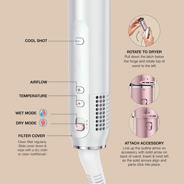 Shark Glam™ Ceramic & Powerful Air Styling & Drying System - GLAM MODA