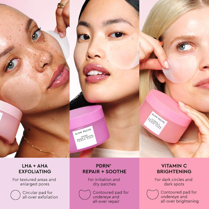 Vitamin C Brightening Korean Guava Toner Pads for Undereye & Cheeks - GLAM MODA