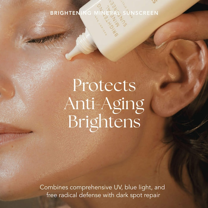 Daily Brightening Mineral Face Sunscreen, SPF 50+ With Saffron For Dark Spots And Squalane For Moisture - GLAM MODA
