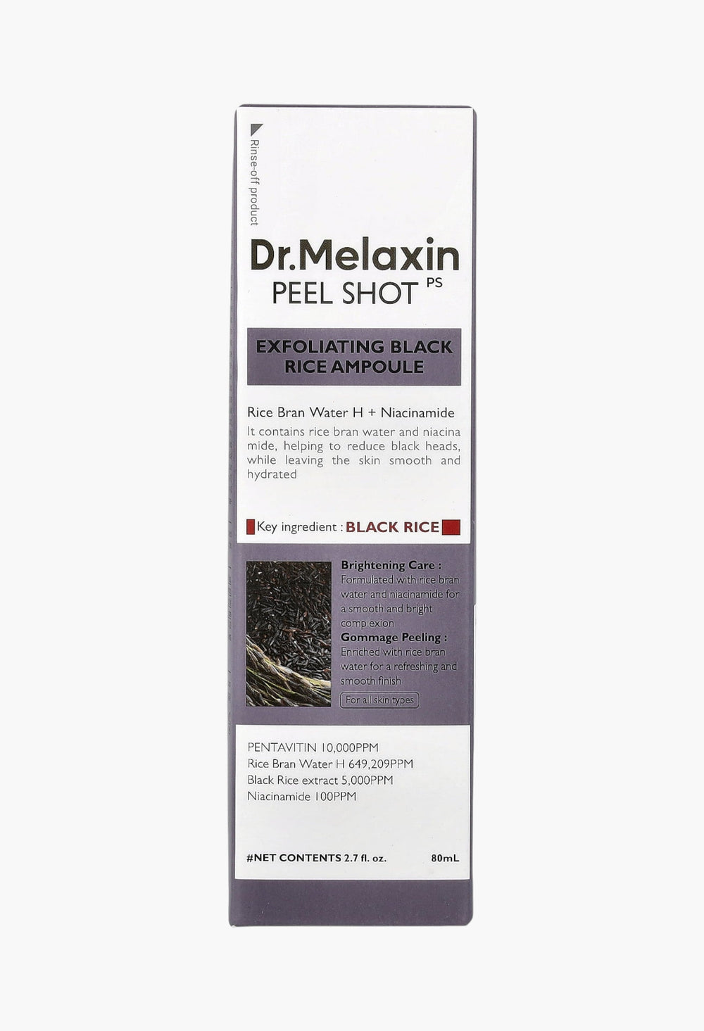 Peel Shot Glow Black Rice Ampoule Blackhead Reduction & Brightening - 2.7 oz - GLAM MODA