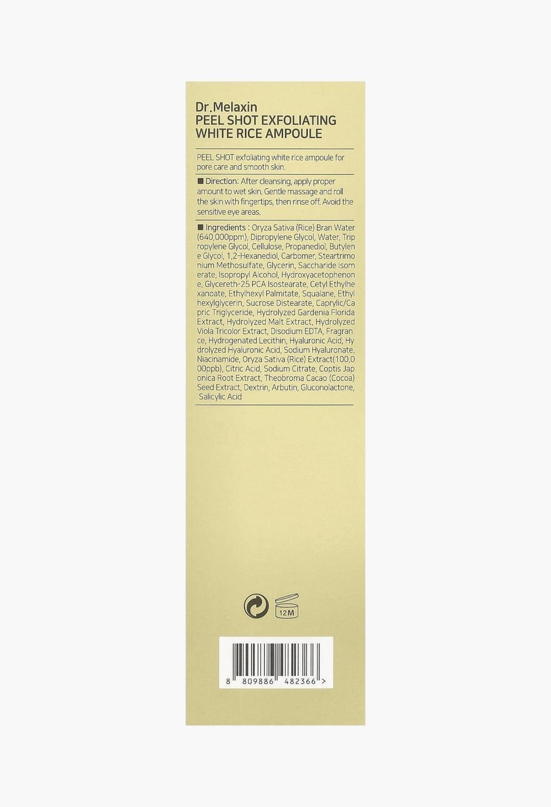 Peel Shot Exfoliant Rice Ampoule 2.7oz - GLAM MODA