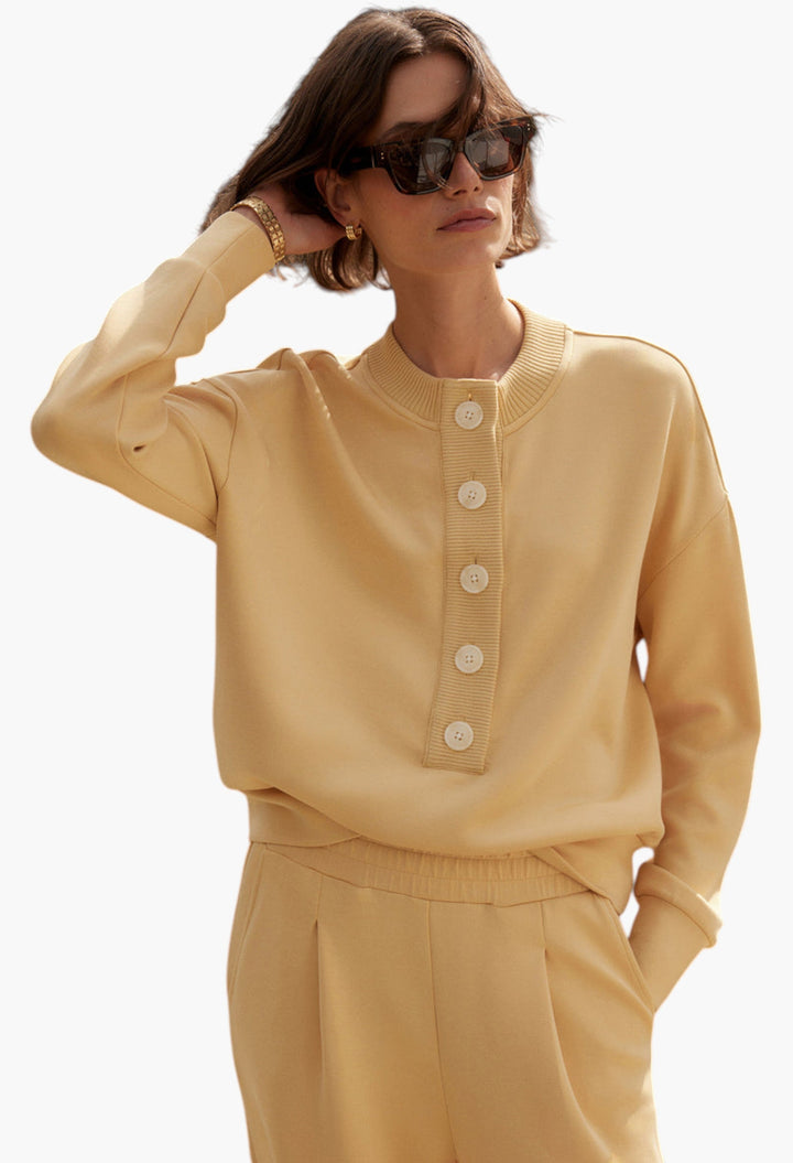 Reena Button Front Sweat - GLAM MODA