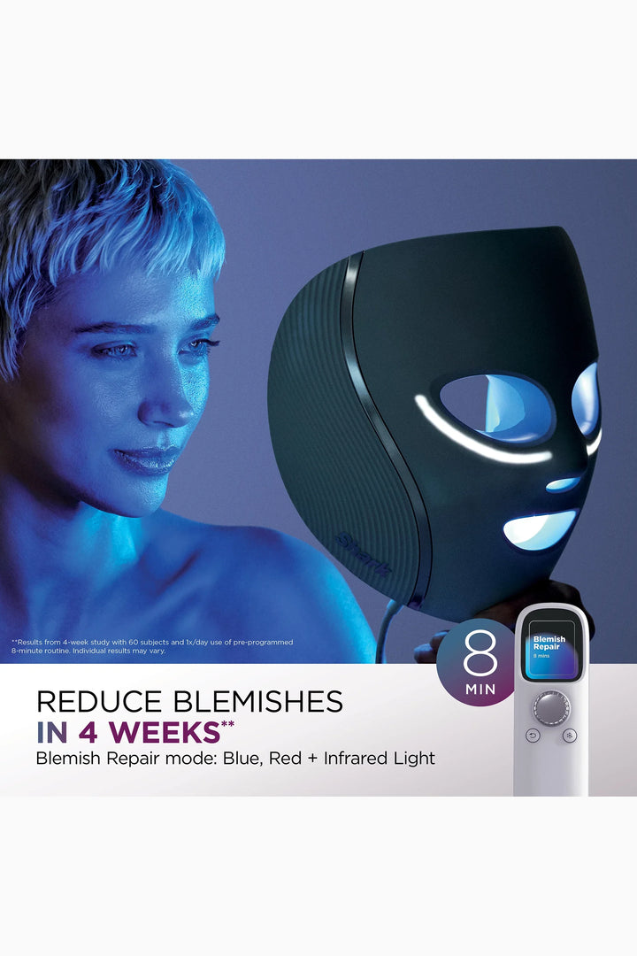 Shark Beauty CryoGlow Under-Eye Cooling & LED Anti-Ageing & Blemish Repair Mask - Purple - GLAM MODA