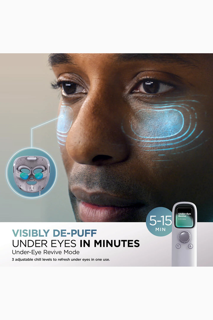 Shark Beauty CryoGlow Under-Eye Cooling & LED Anti-Ageing & Blemish Repair Mask - Purple - GLAM MODA