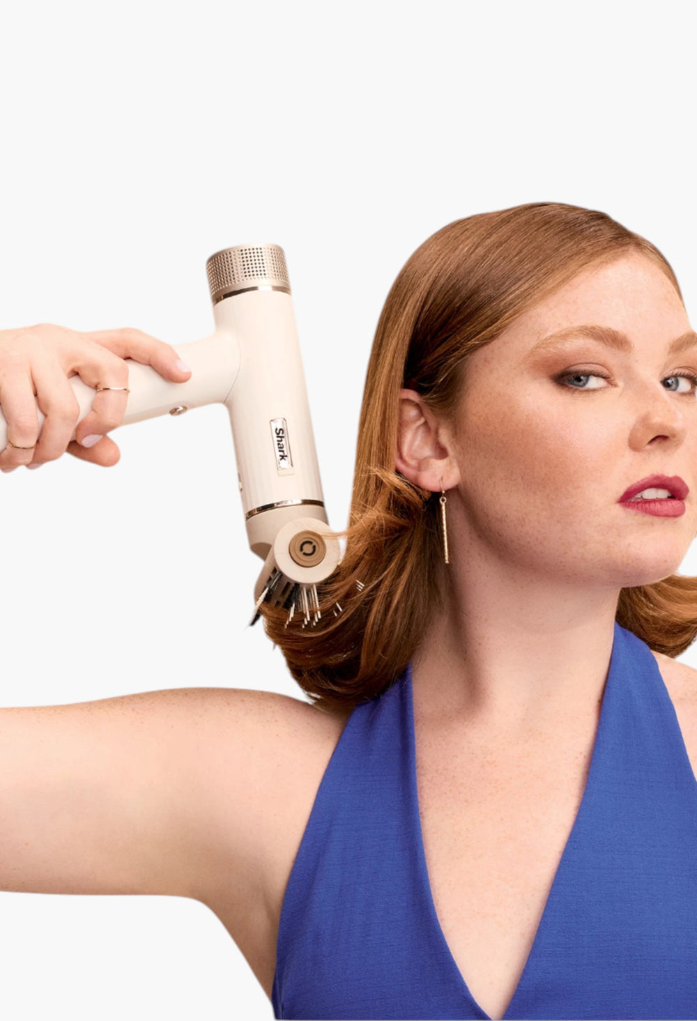 Shark SpeedStyle RapidGloss Finisher, High-Velocity Hair Dryer and 5 Styling Attachments, White, HD352ME - GLAM MODA