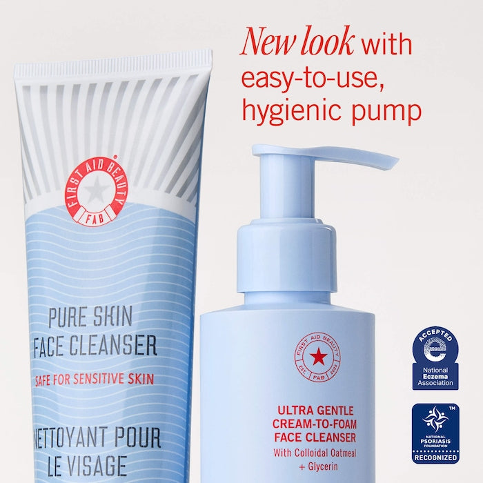 Ultra Gentle Pure Skin Cream-to-Foam Face Cleanser with Colloidal Oatmeal + Glycerin - GLAM MODA