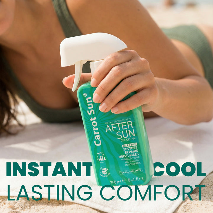 Aftersun Carrot Sun – Face And Body Gel Cream With Aloe Vera ( Soothes, Repairs, Moisturize ) - GLAM MODA