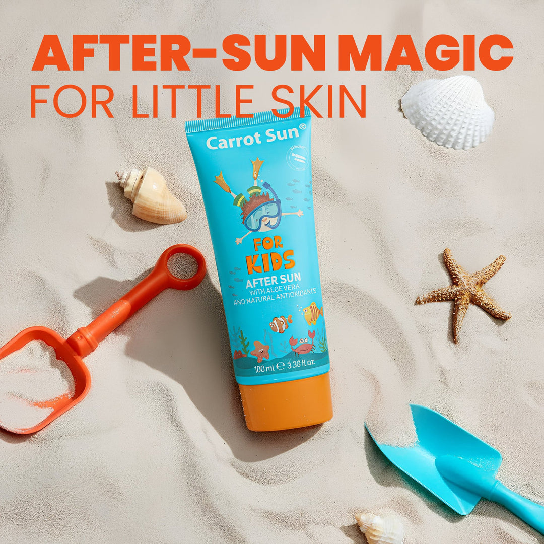 Kids Aftersun Carrot Sun – Face And Body Gel Cream For kids ( Soothes, Repairs, Moisturize ) - GLAM MODA