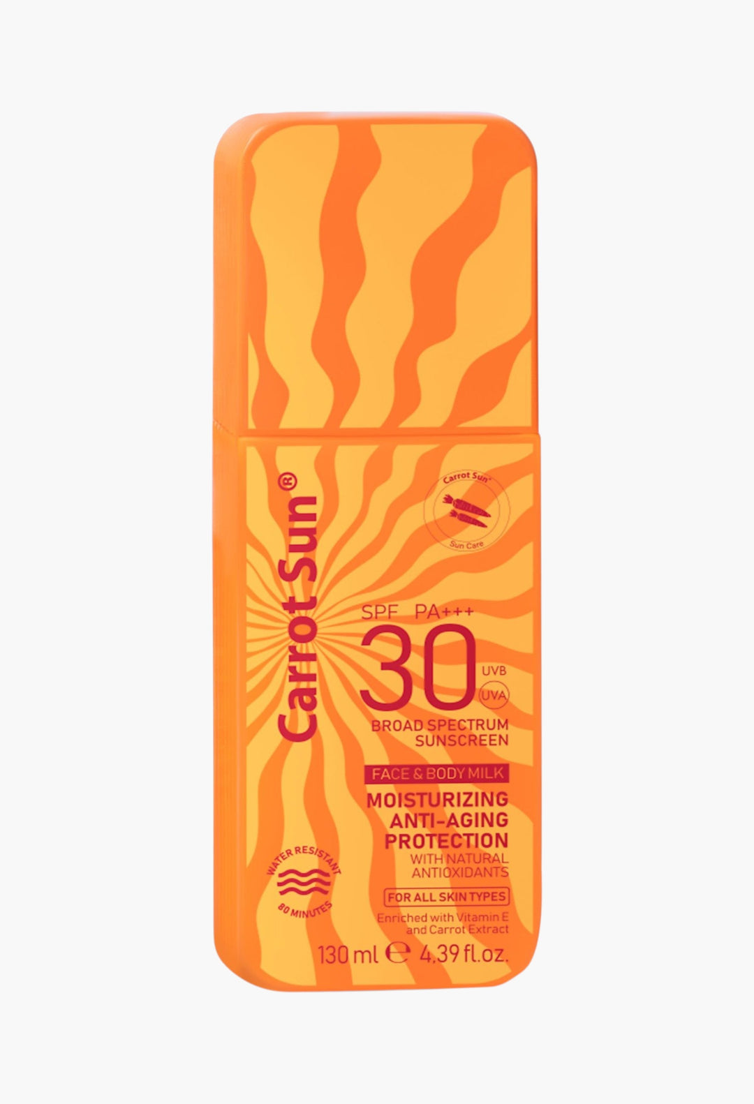 Sunscreen Carrot Sun – Body Milk Sunscreen SPF 30+ – Very High Protection and Water resistant - GLAM MODA