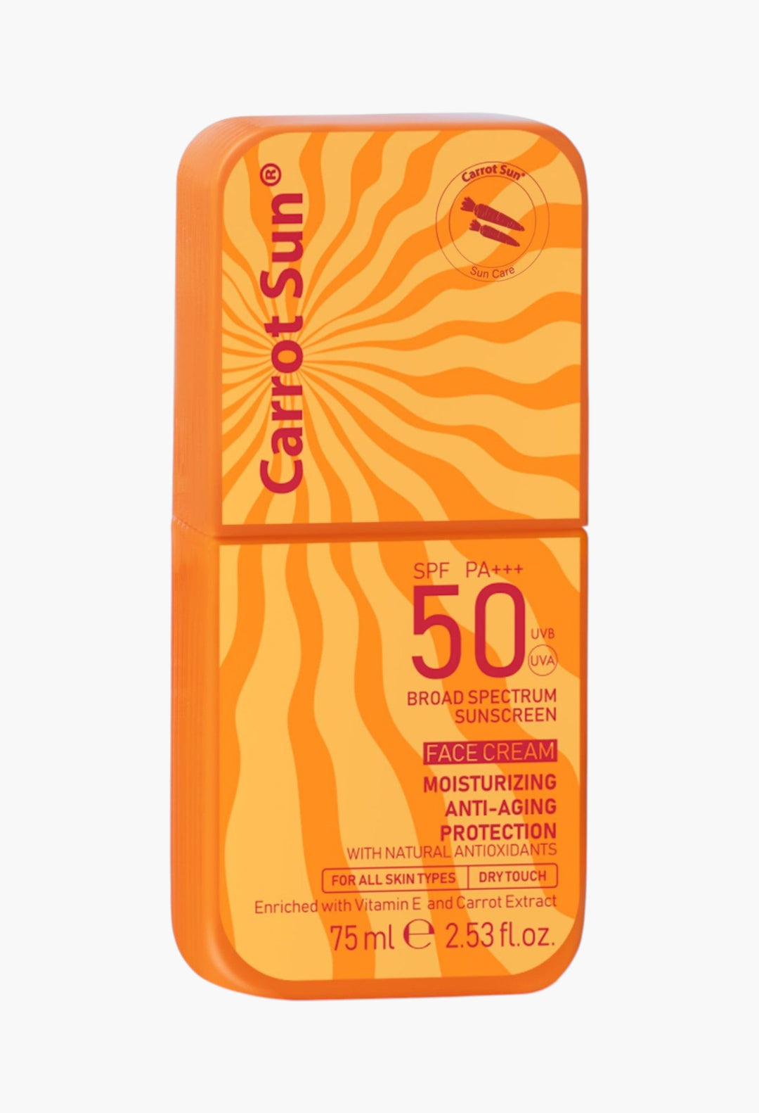 Sunscreen Carrot Sun – Face Cream Sunscreen SPF 50+ Very High Protection and Water resistant - GLAM MODA
