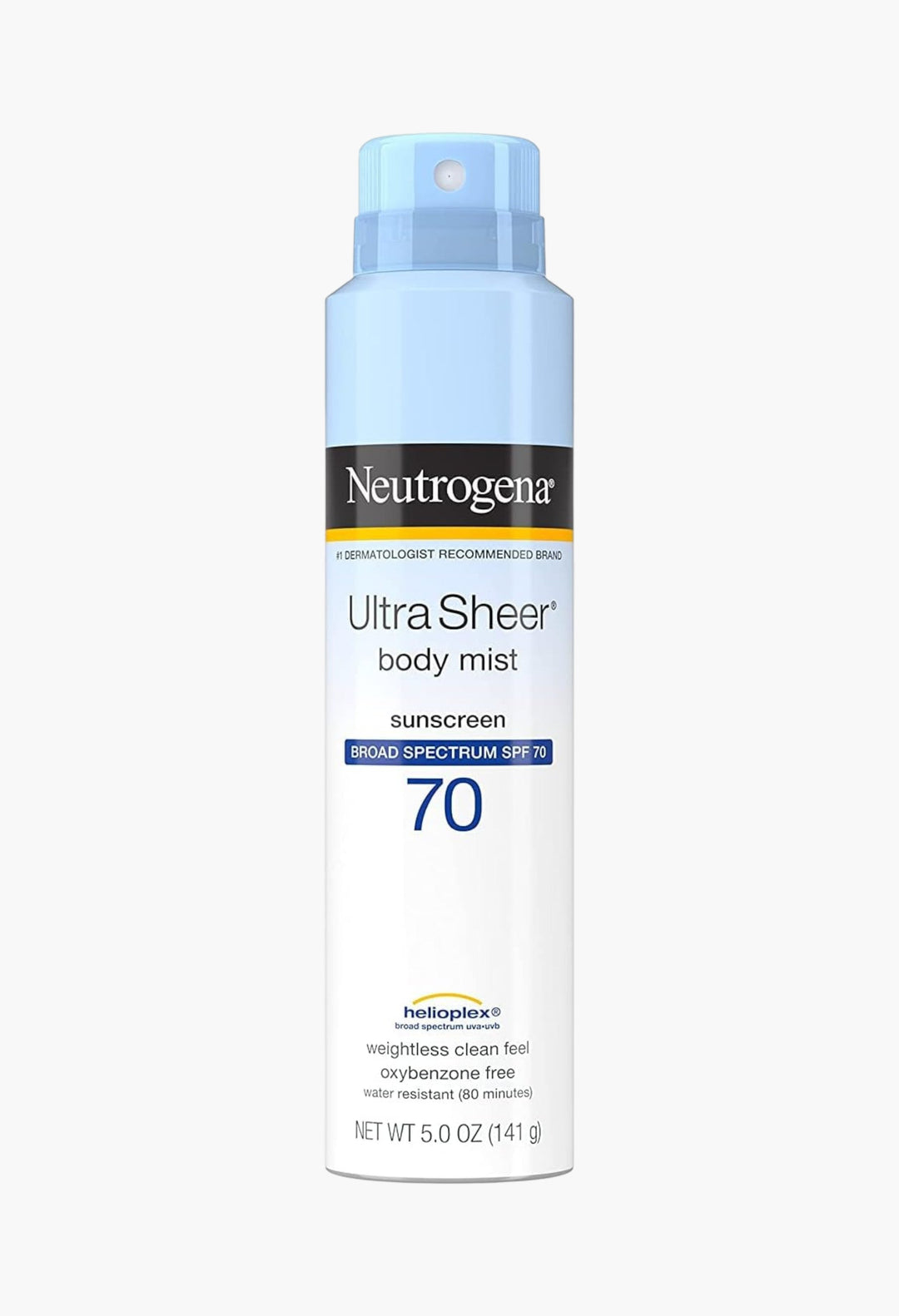 Neutrogena Ultra Sheer Body Mist Sunscreen Spray Broad Spectrum SPF 70, Lightweight, Non-Greasy & Water Resistant, Oil-Free & Non-Comedogenic UVA/UVB Sunscreen Mist, 5 oz - GLAM MODA