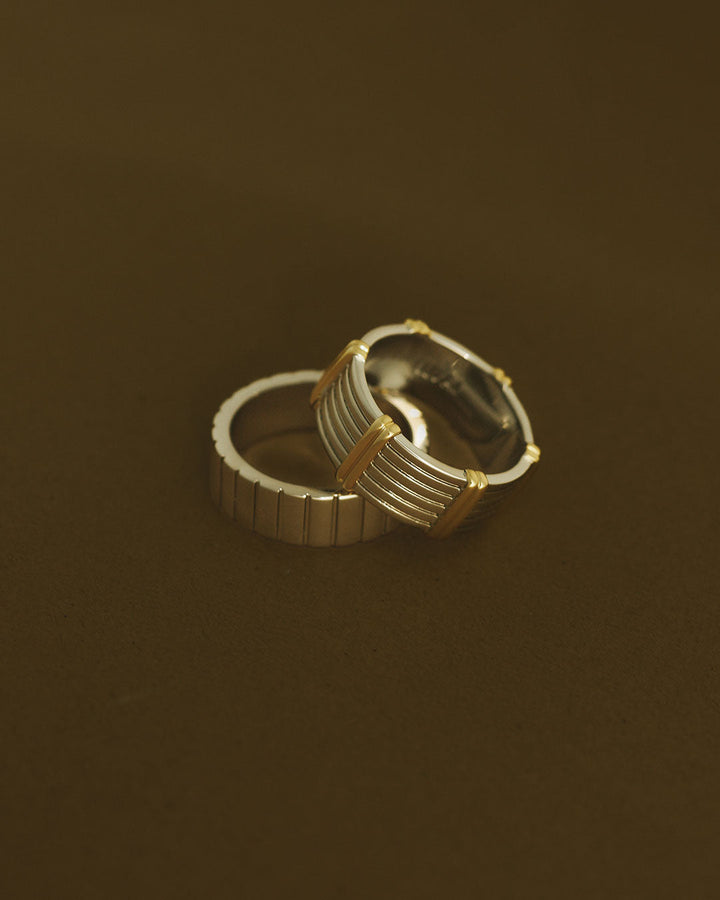 The Luna Bezel Ring Set - GLAM MODA