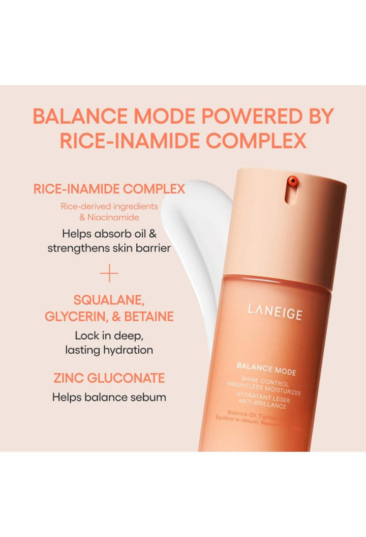 Balance Mode Shine Control & Pore-Minimizing Lightweight Moisturizer for Oily Skin