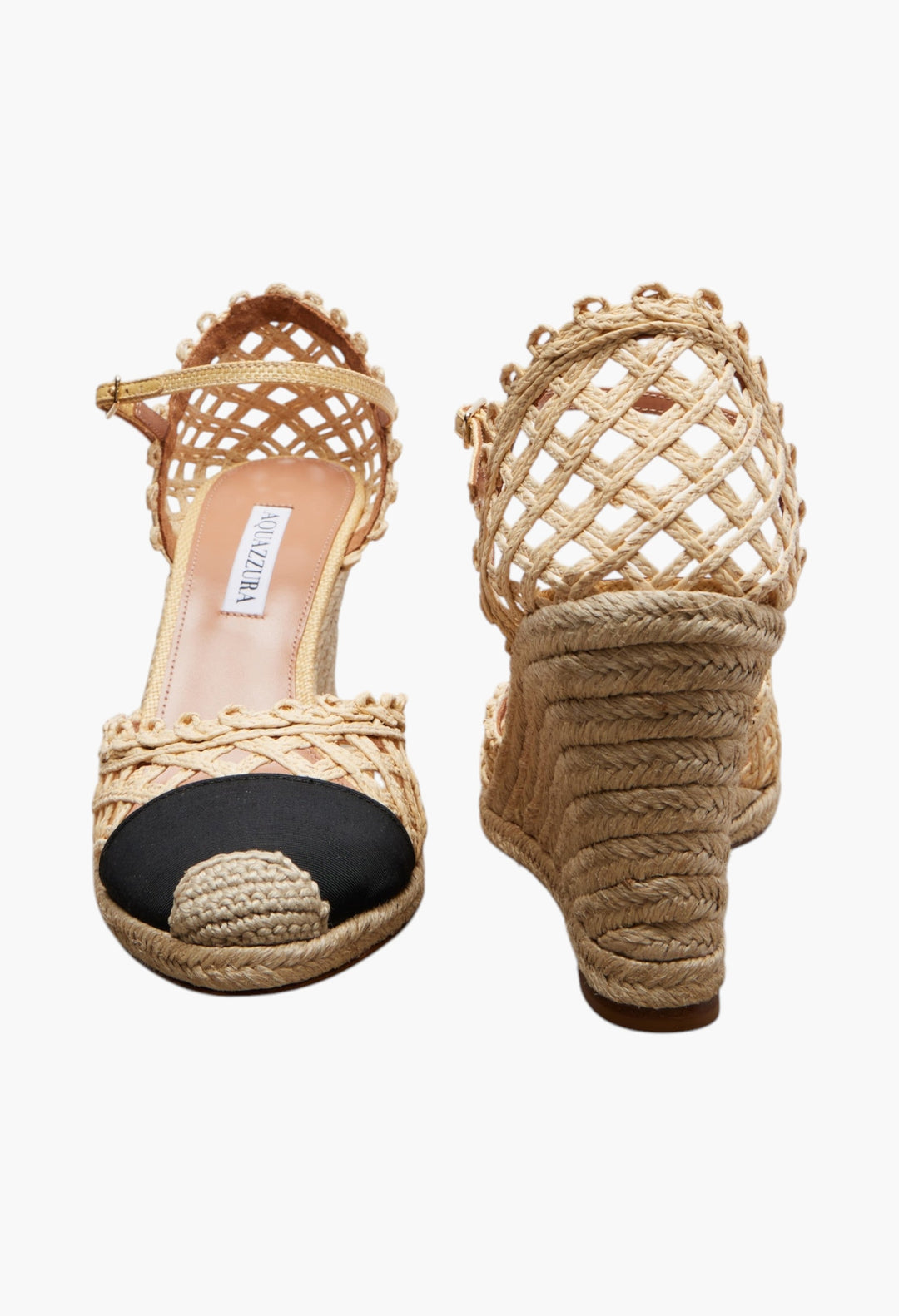 Sunburst Raffia Espadrille Wedges - GLAM MODA