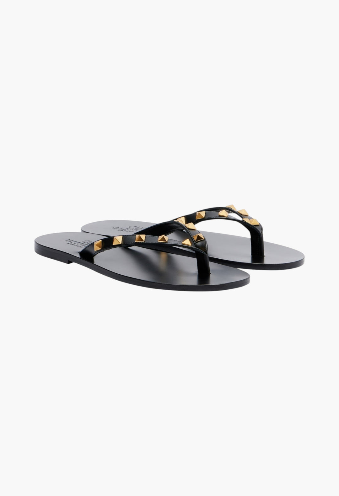 Rockstud Leather Thong Sandals - GLAM MODA