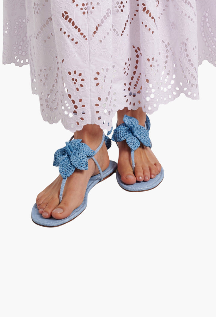 Calypso Raffia Thong Sandals