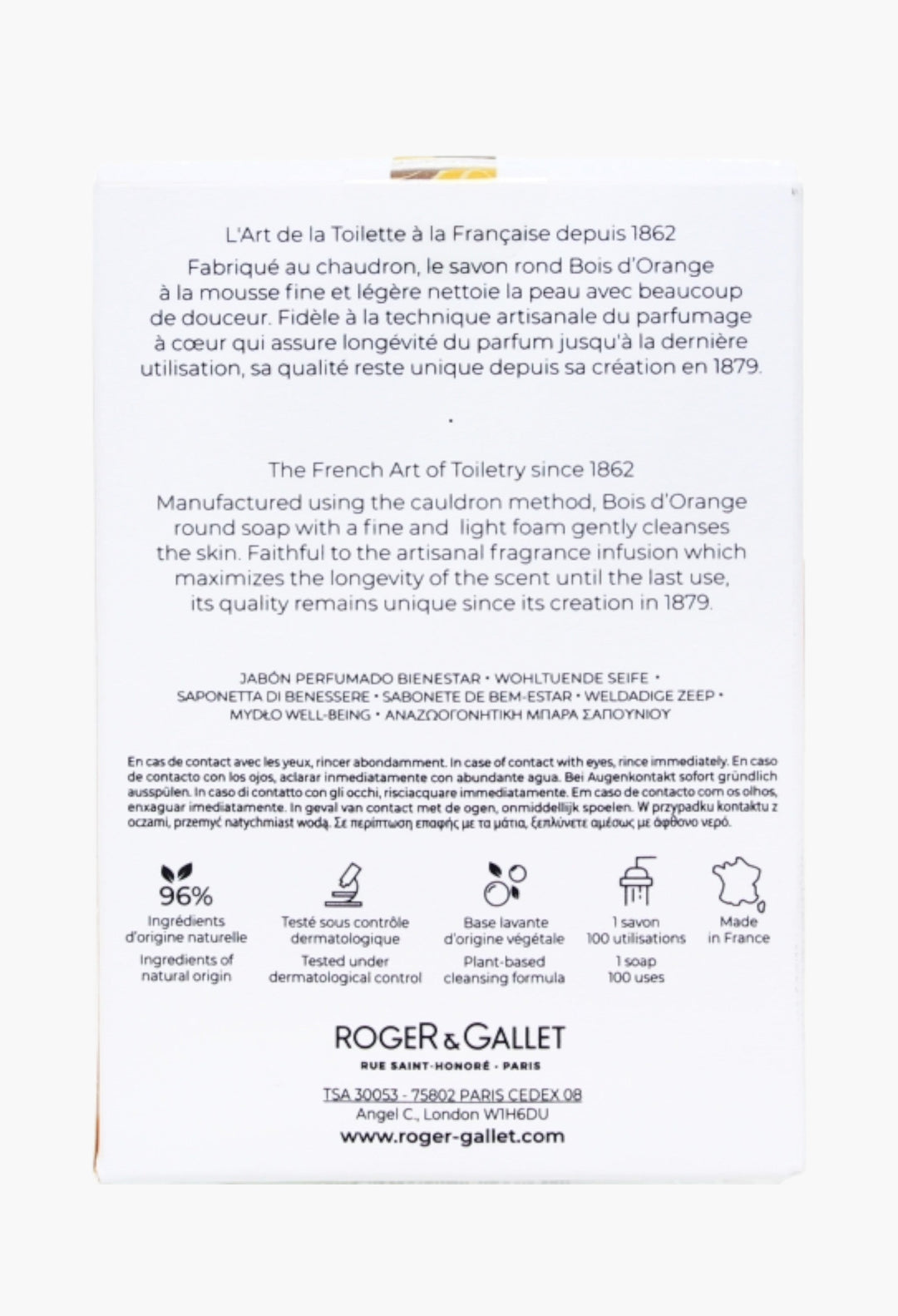 Bois D'orange Soap Coffret Luxurious Floral Aroma With Orange Blossom, Petitgrain, Cedarwood