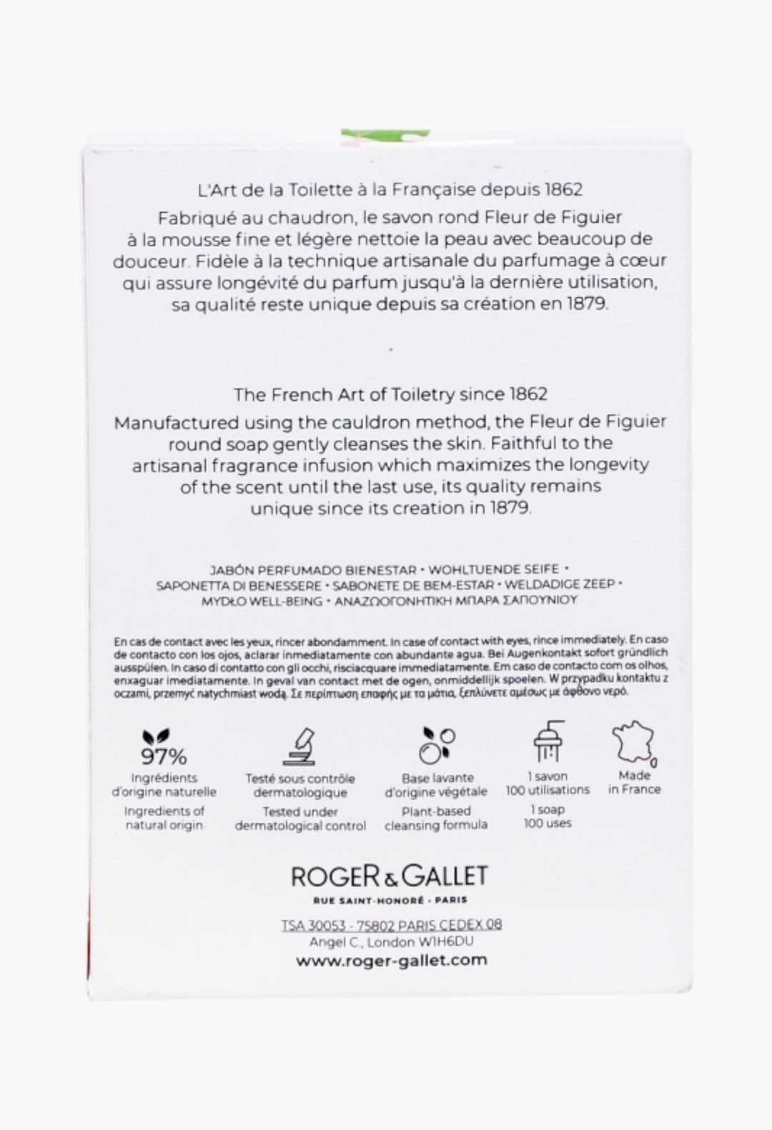 Fleur De Figuier Perfumed Soap Trio - Luxurious Foaming Bar Soap With Fig Extract & Essential Oils