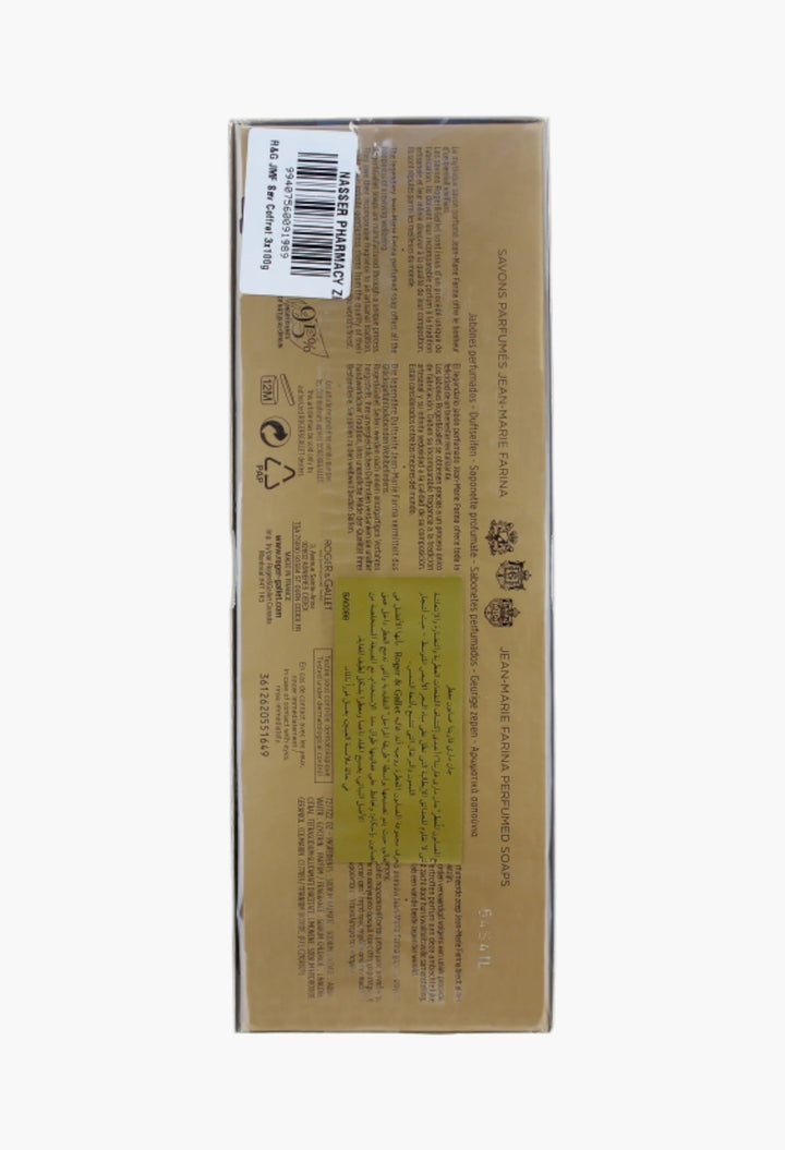 Jean-Marie Farina Luxurious Citrus Soap Trio - Hydrating Bar Soap With Essential Oils
