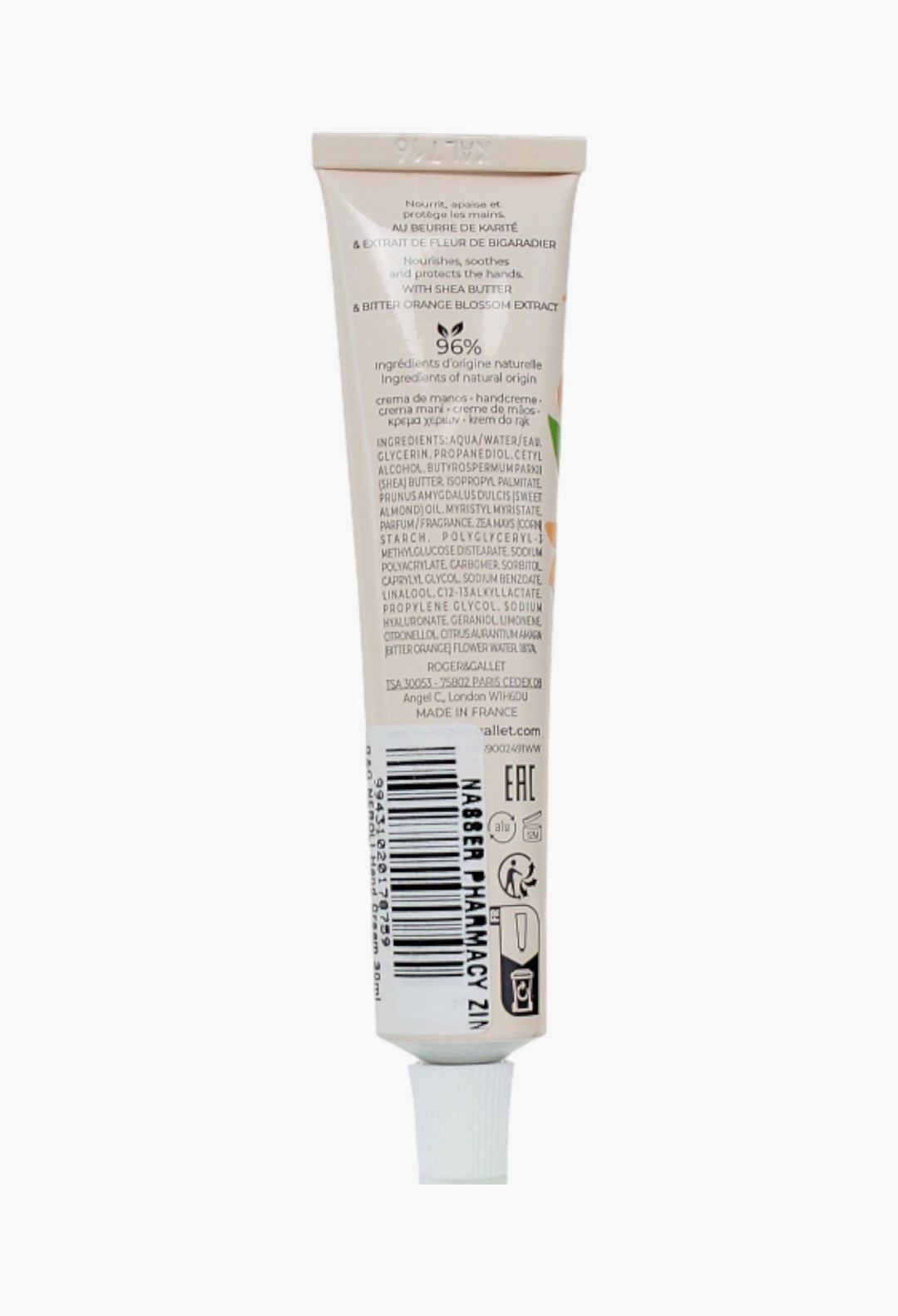 Néroli Hand Cream Nourishing Hydration With Neroli, Orange Blossom, Immortelle