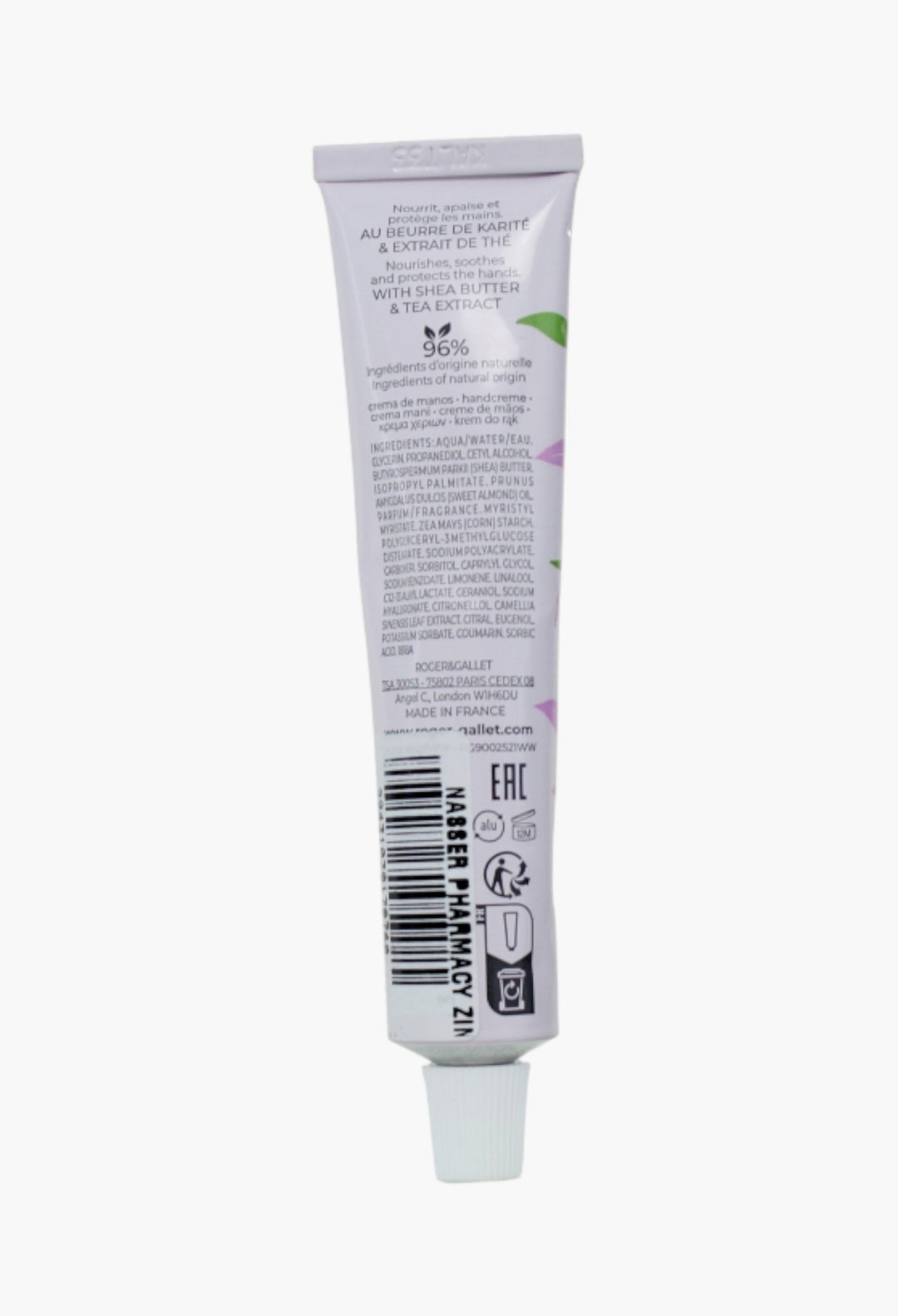 Feuille De Thé Hand Cream Nourishing Almond Oil & Black Tea 30ml - Hydrating Citrus Scent