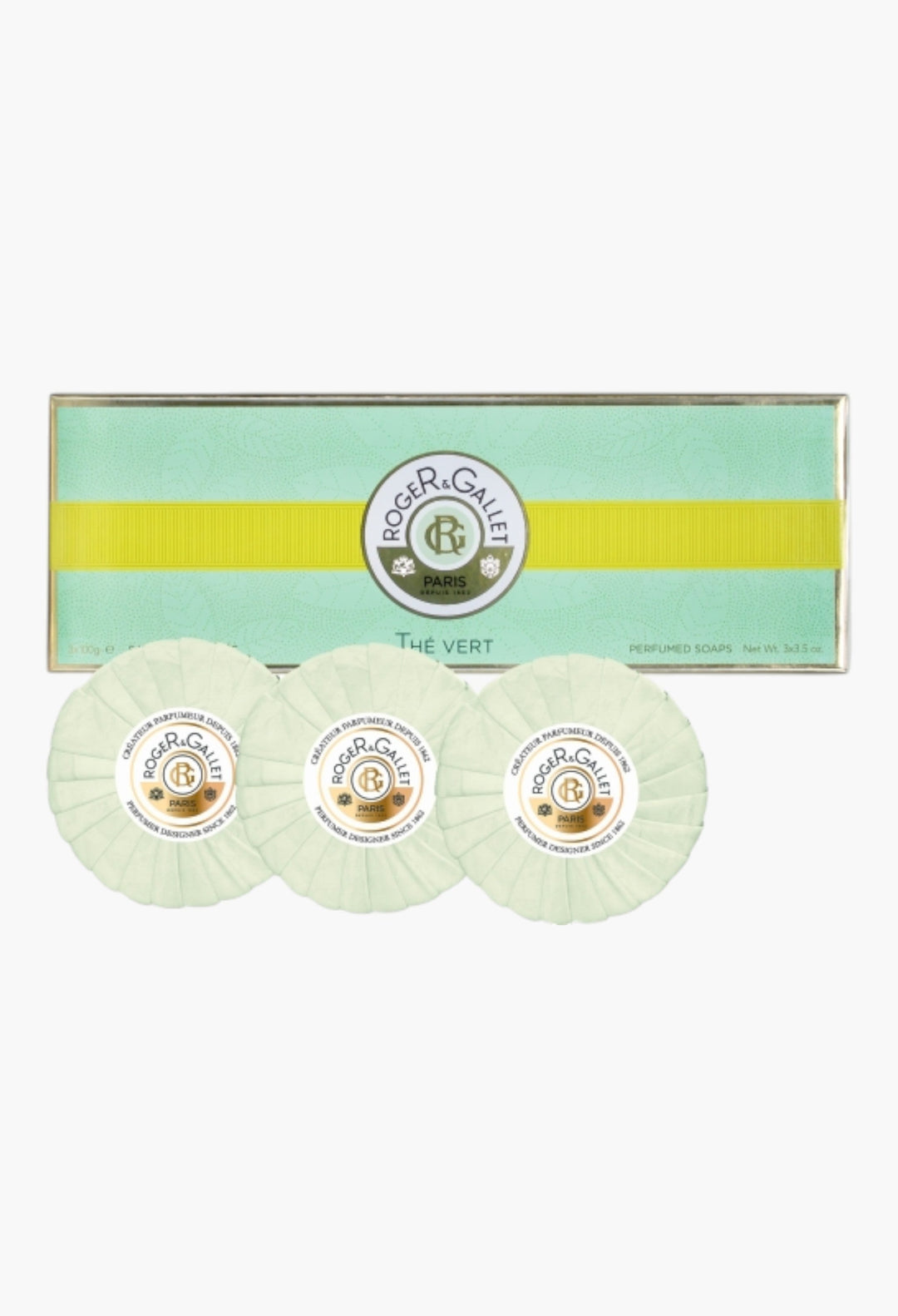 The Vert Soap Coffret Luxurious Moisturizing Bar Soap With Green Tea And Citrus