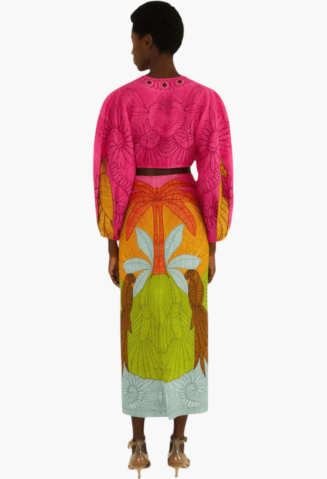Multicolor Usiacuri Midi Skirt - GLAM MODA
