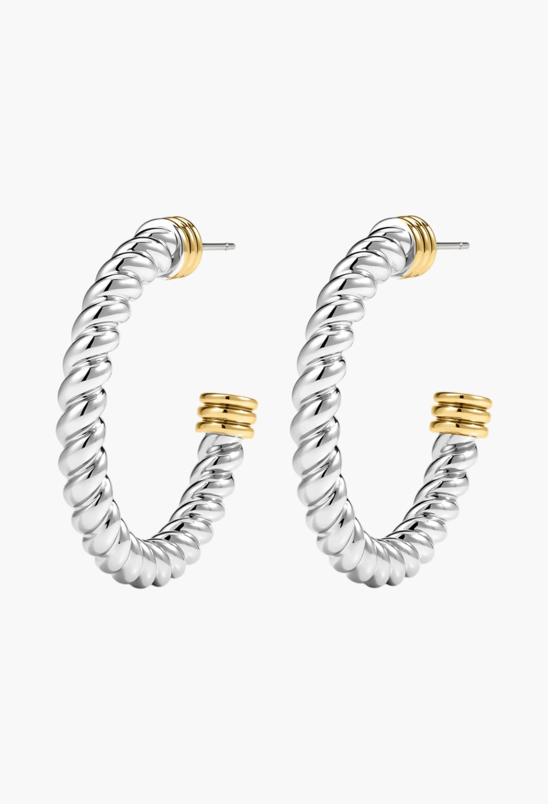 The Sierra Rope Hoops - Silver - GLAM MODA