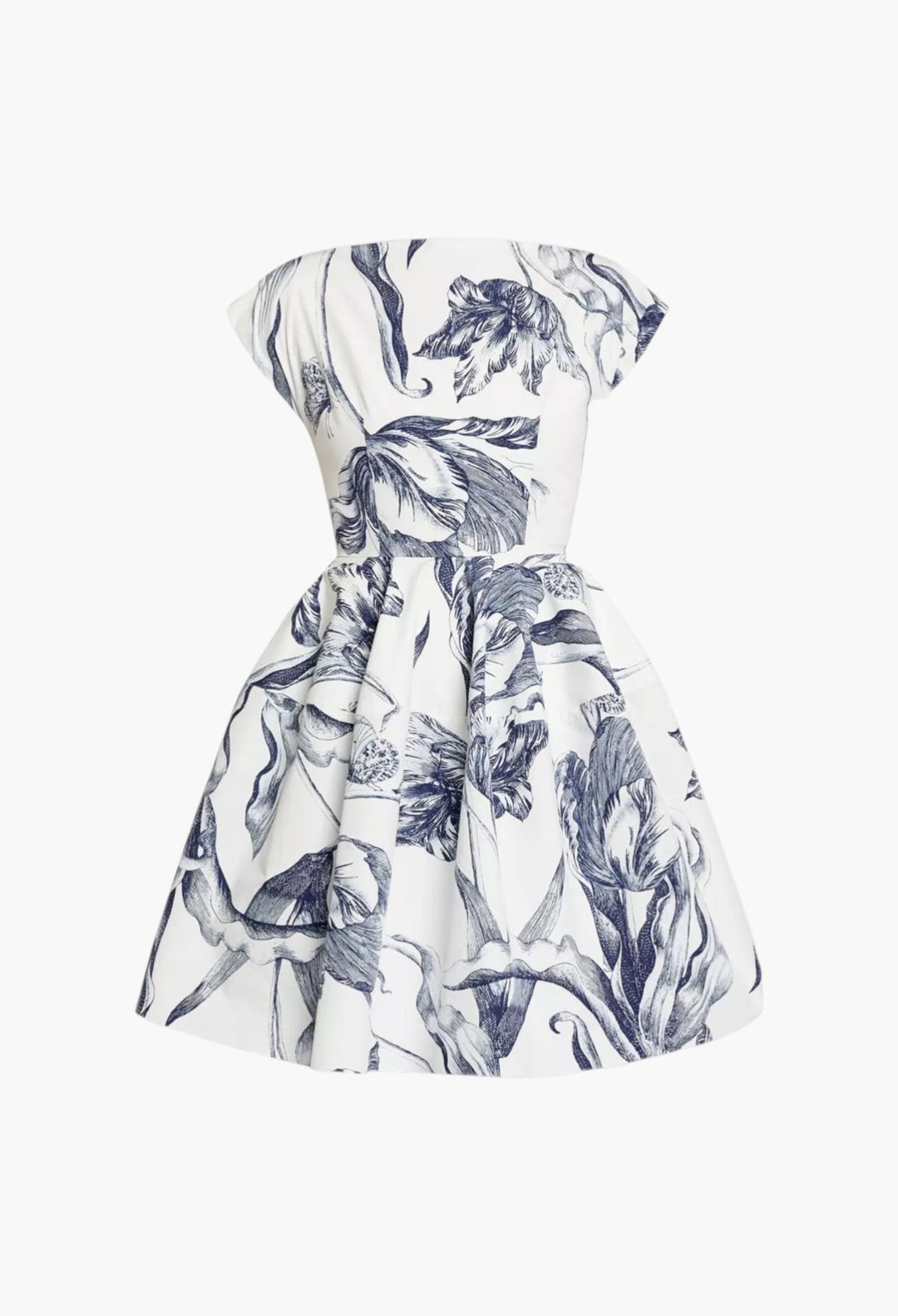 Mini dress with floral print - GLAM MODA