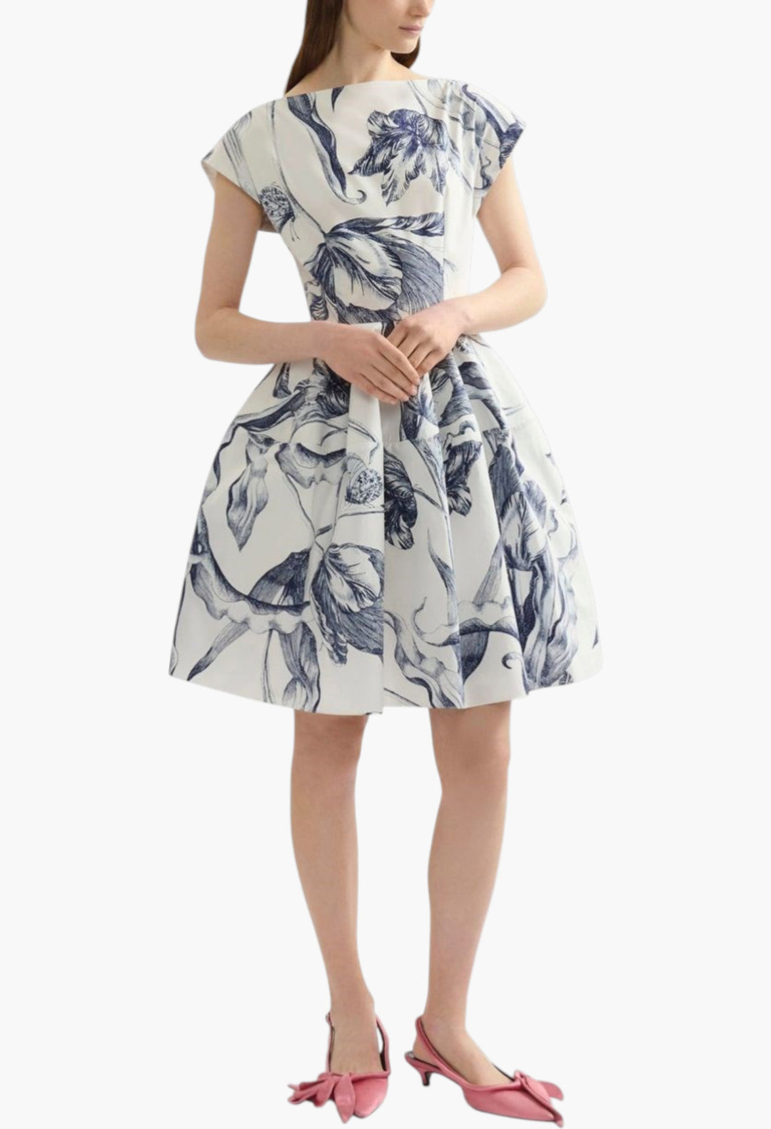 Mini dress with floral print - GLAM MODA