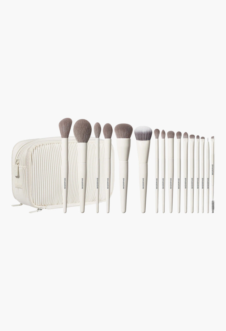 Ready Set Pro 16-Piece Face & Eye Brush Set - GLAM MODA