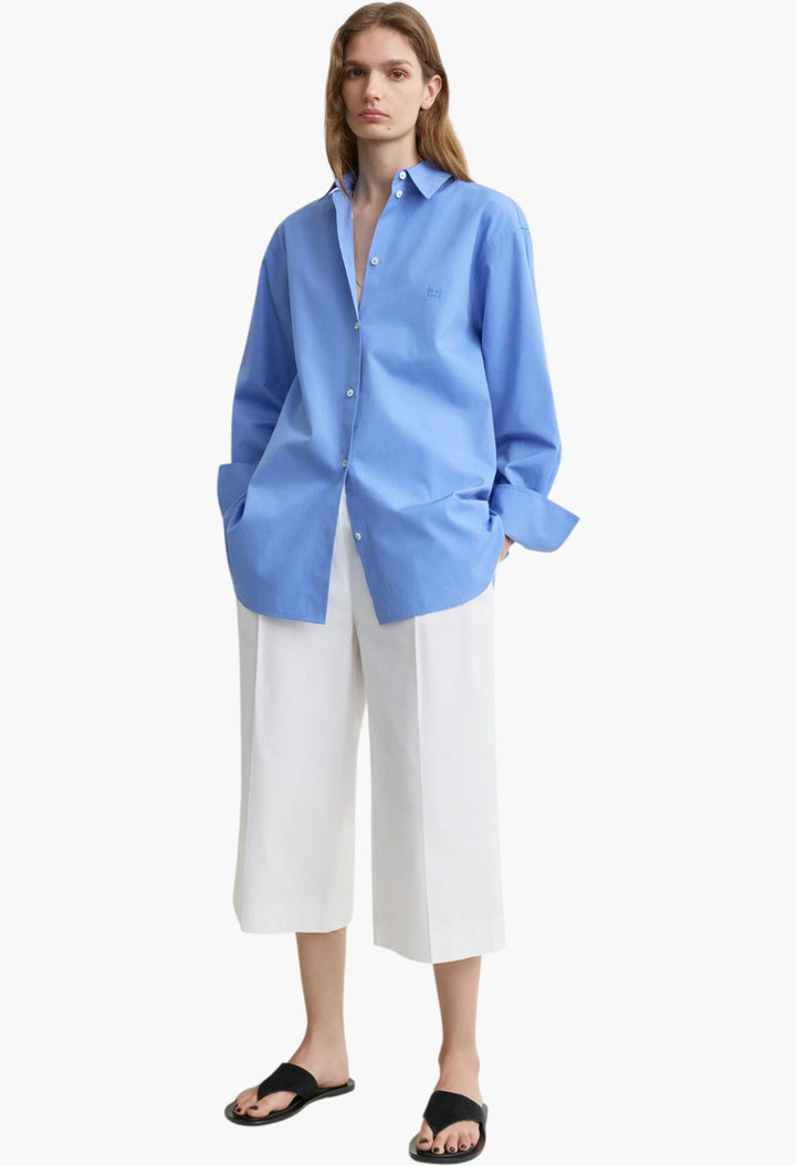 Cotton Summer Shirt Cornflowe