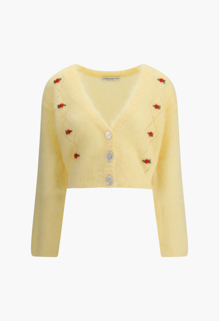 Mohair Cardigan with embroidery - GLAM MODA