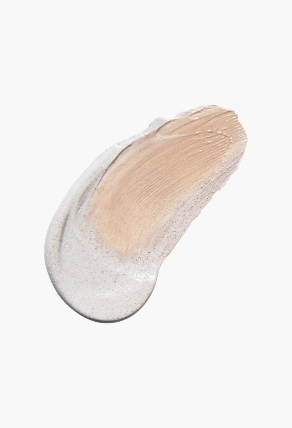 GLAM MODA Erborian CC Cream swatch in Porcelain shade showing encapsulated pigment texture on white background