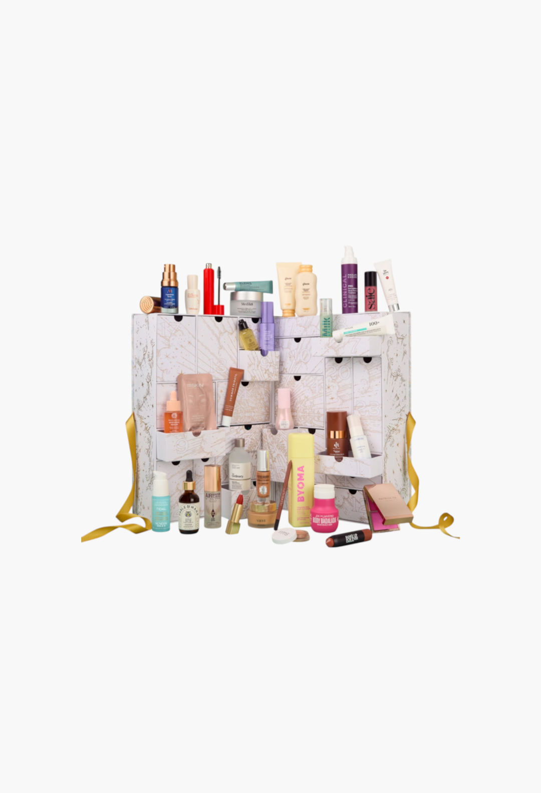 GLAM MODA Cult Beauty Advent Calendar Signature Edition featuring 33 skincare, makeup, and hair products in a box