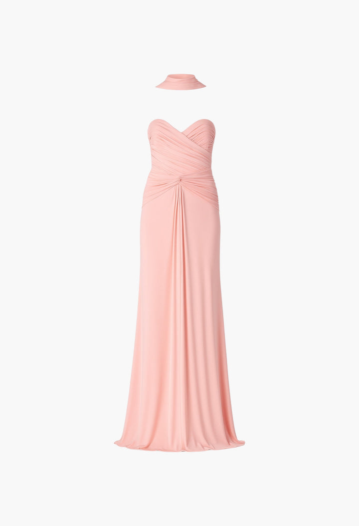 Amanda Ruched Jersey Gown - GLAM MODA