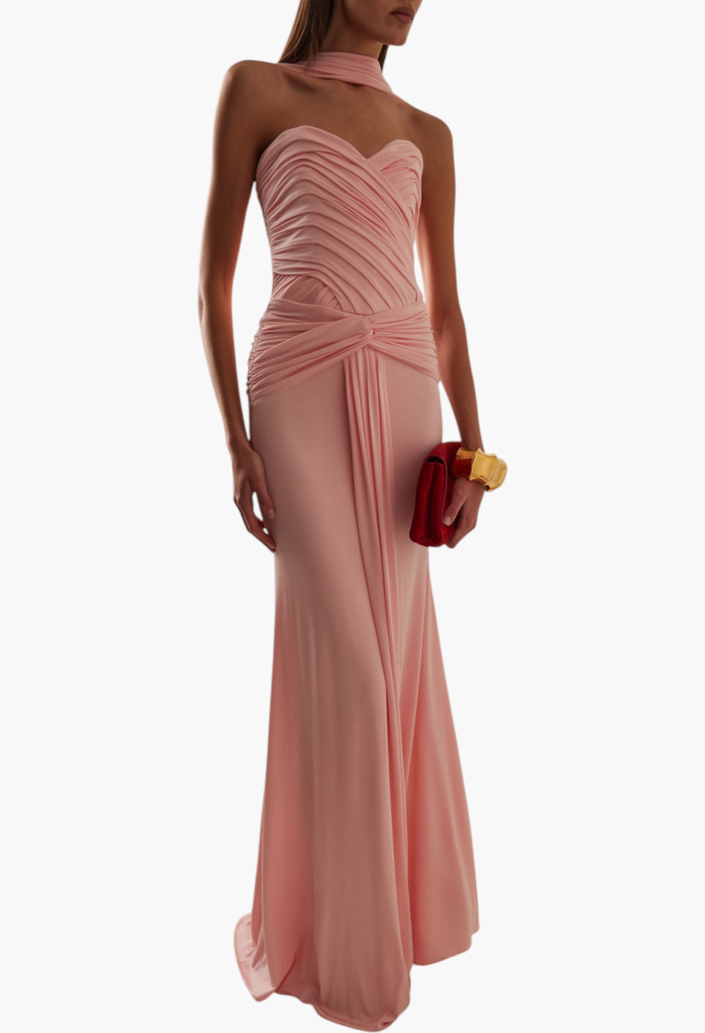 Amanda Ruched Jersey Gown - GLAM MODA