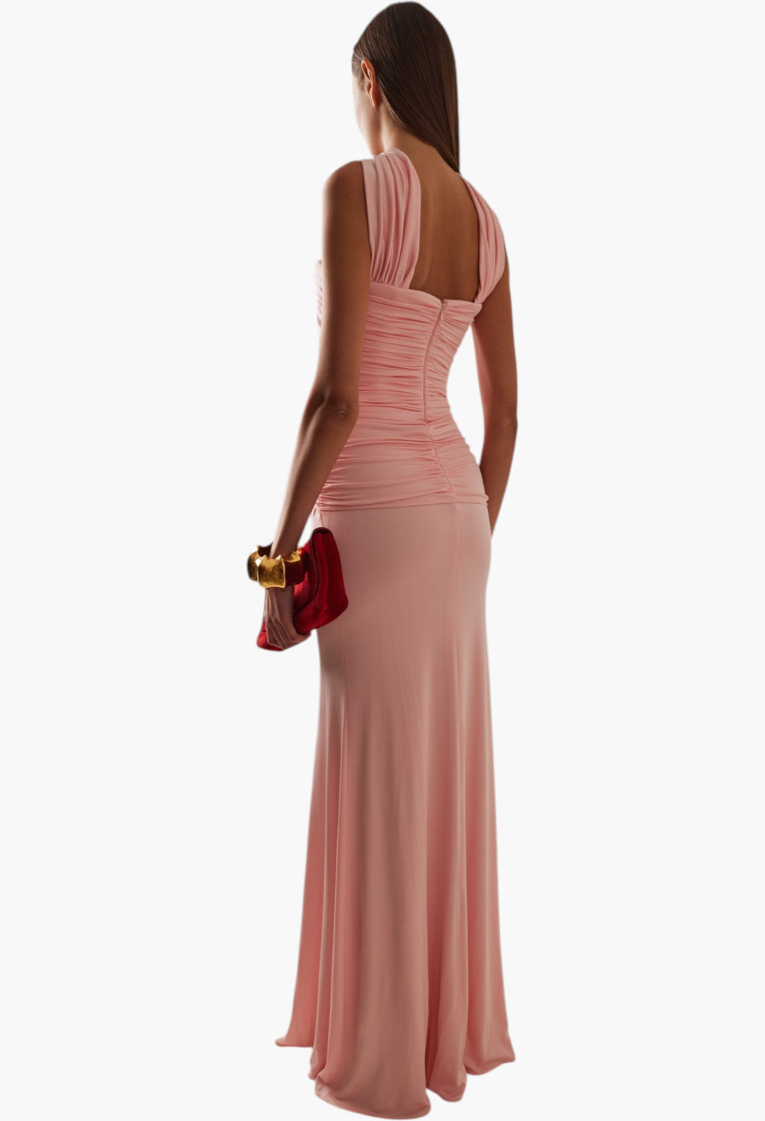 Amanda Ruched Jersey Gown - GLAM MODA