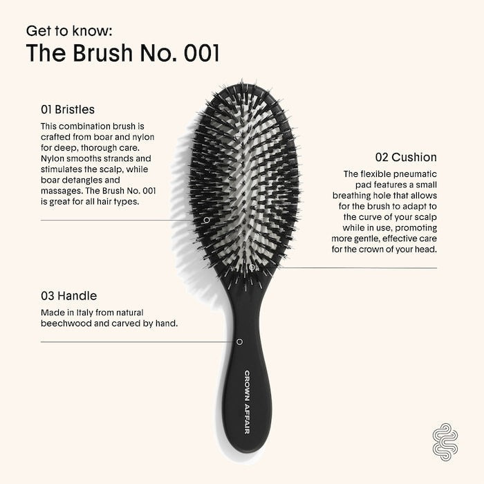 The Dual-Bristle Boar Hair Brush No. 001 for All Hair Textures - GLAM MODA