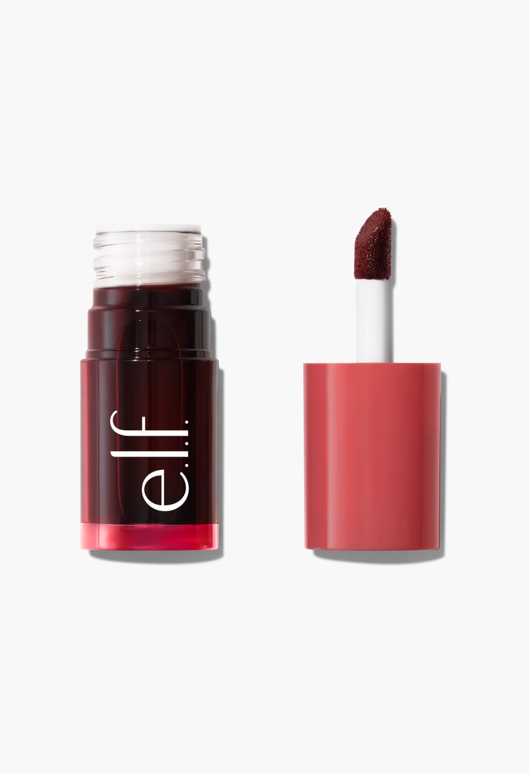 GLAM MODA brown blush cheek and lip tint with applicator wand and matching cap on a white background