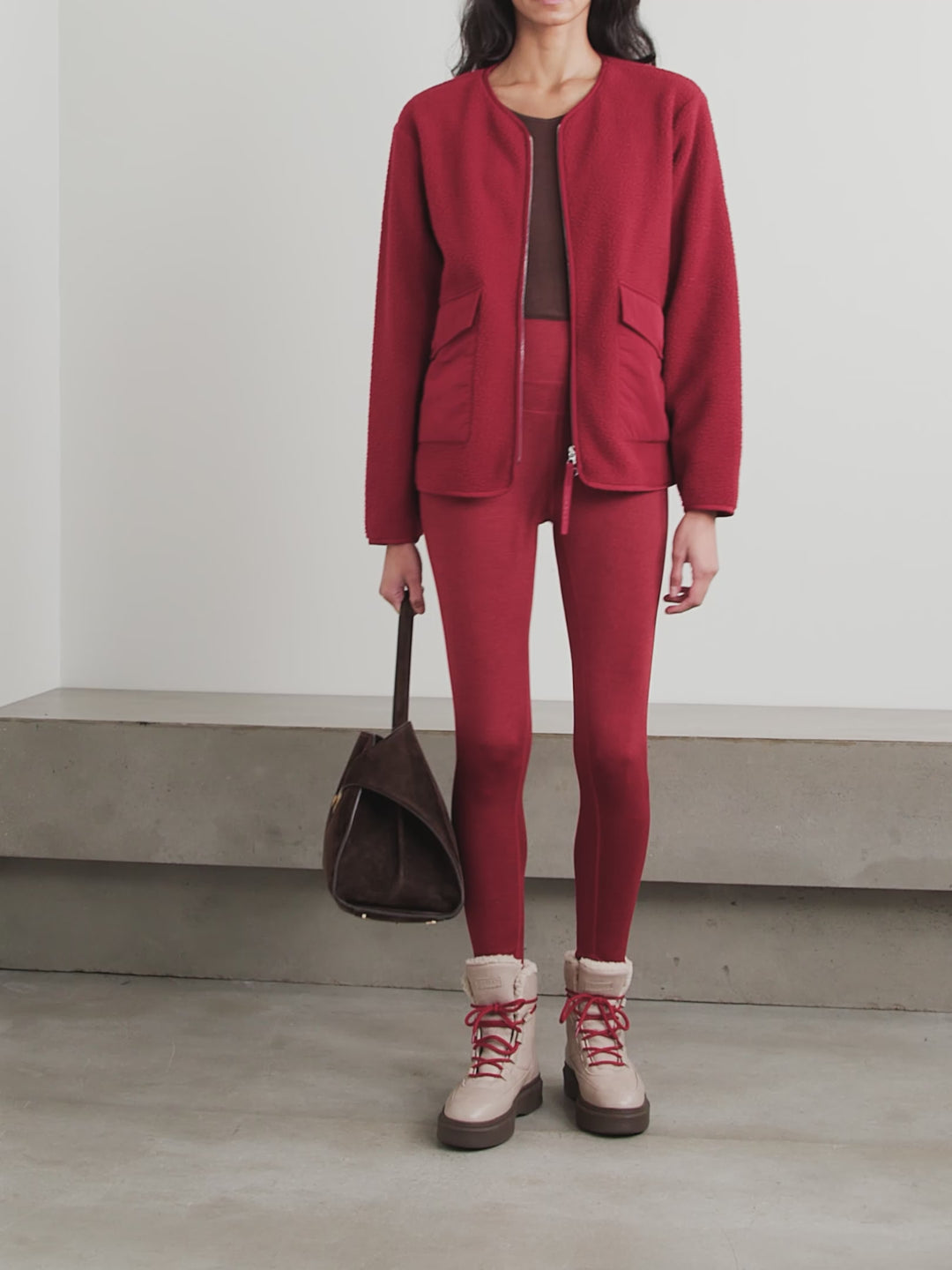 Marina Shell-Trimmed Recycled-Fleece Jacket